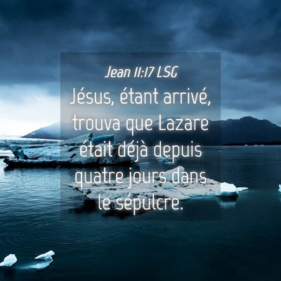 Picture 04 - Jean 11:17 LSG - Jésus, étant arrivé, trouva que Lazare était - Bible Verse Picture