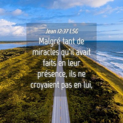Picture 04 - Jean 12:37 LSG - Malgré tant de miracles qu'il avait faits en - Bible Verse Picture
