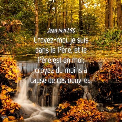 Picture 04 - Jean 14:11 LSG - Croyez-moi, je suis dans le Père, et le Père - Bible Verse Picture