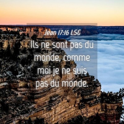 Picture 04 - Jean 17:16 LSG - Ils ne sont pas du monde, comme moi je ne suis - Bible Verse Picture