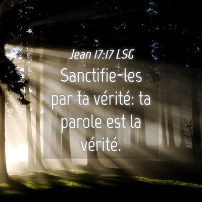 Picture 04 - Jean 17:17 LSG - Sanctifie-les par ta vérité: ta parole est la - Bible Verse Picture