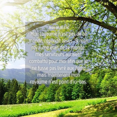 Picture 04 - Jean 18:36 LSG - Mon royaume n'est pas de ce monde, répondit - Bible Verse Picture