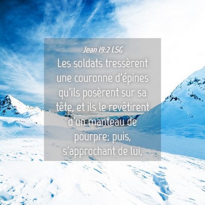 Picture 04 - Jean 19:2 LSG - Les soldats tressèrent une couronne d'épines - Bible Verse Picture