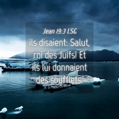 Picture 04 - Jean 19:3 LSG - ils disaient: Salut, roi des Juifs! Et ils lui - Bible Verse Picture