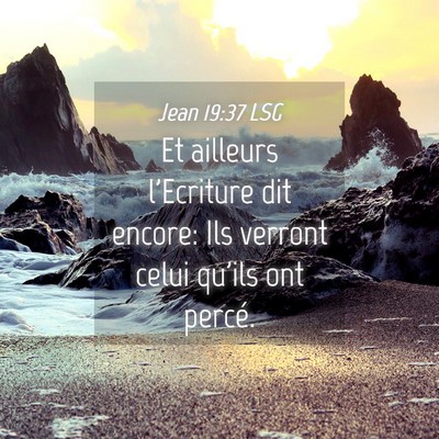 Picture 04 - Jean 19:37 LSG - Et ailleurs l'Ecriture dit encore: Ils verront - Bible Verse Picture