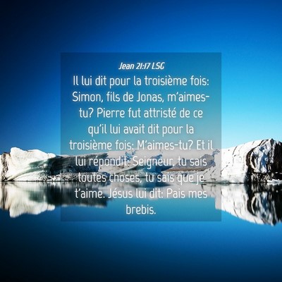 Picture 04 - Jean 21:17 LSG - Il lui dit pour la troisième fois: Simon, fils - Bible Verse Picture