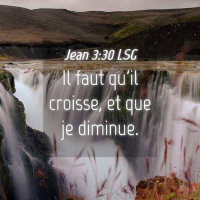 Picture 04 - Jean 3:30 LSG - Il faut qu'il croisse, et que je - Bible Verse Picture