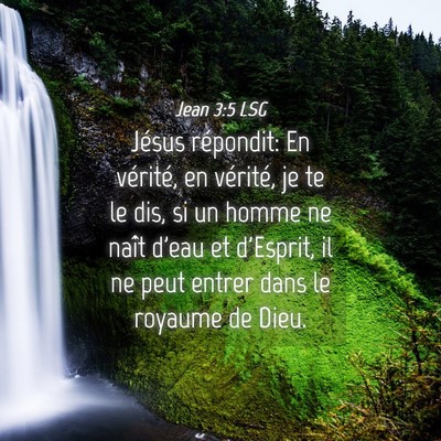 Picture 04 - Jean 3:5 LSG - Jésus répondit: En vérité, en vérité, je te - Bible Verse Picture
