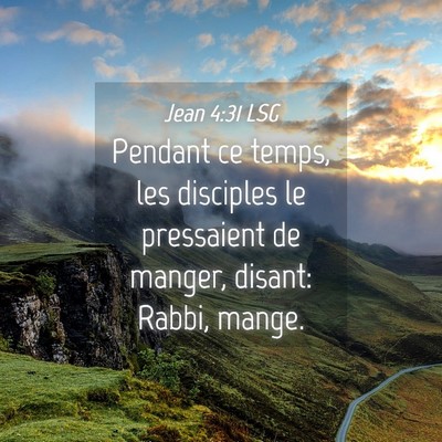 Picture 04 - Jean 4:31 LSG - Pendant ce temps, les disciples le pressaient de - Bible Verse Picture
