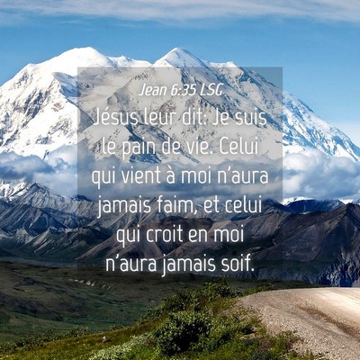 Picture 04 - Jean 6:35 LSG - Jésus leur dit: Je suis le pain de vie. Celui - Bible Verse Picture