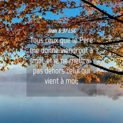 Picture 04 - Jean 6:37 LSG - Tous ceux que le Père me donne viendront à moi, - Bible Verse Picture