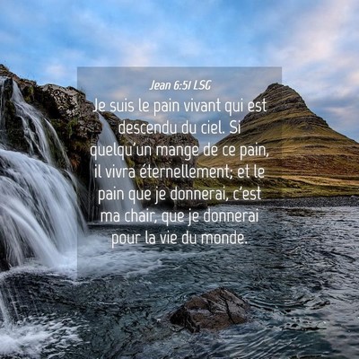 Picture 04 - Jean 6:51 LSG - Je suis le pain vivant qui est descendu du ciel. - Bible Verse Picture