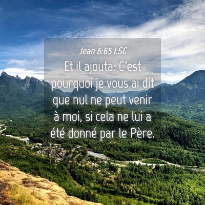 Picture 04 - Jean 6:65 LSG - Et il ajouta: C'est pourquoi je vous ai dit que - Bible Verse Picture