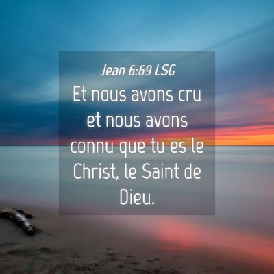 Picture 04 - Jean 6:69 LSG - Et nous avons cru et nous avons connu que tu es - Bible Verse Picture