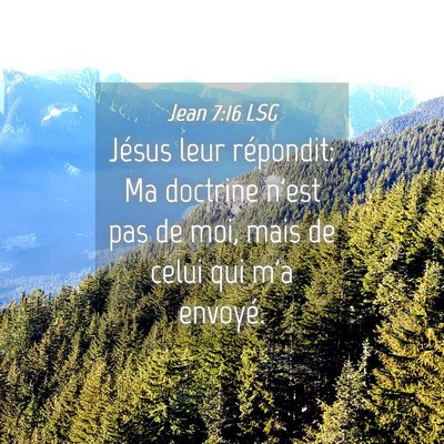 Picture 04 - Jean 7:16 LSG - Jésus leur répondit: Ma doctrine n'est pas de - Bible Verse Picture