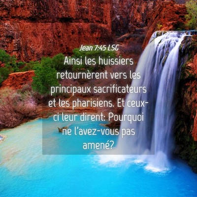 Picture 04 - Jean 7:45 LSG - Ainsi les huissiers retournèrent vers les - Bible Verse Picture