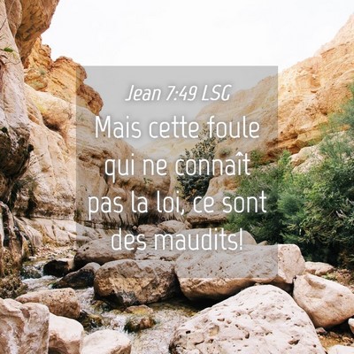 Picture 04 - Jean 7:49 LSG - Mais cette foule qui ne connaît pas la loi, ce - Bible Verse Picture