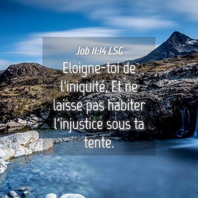 Picture 04 - Job 11:14 LSG - Eloigne-toi de l'iniquité, Et ne laisse pas - Bible Verse Picture