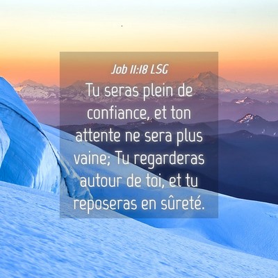 Picture 04 - Job 11:18 LSG - Tu seras plein de confiance, et ton attente ne - Bible Verse Picture