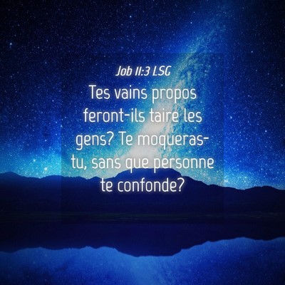 Picture 04 - Job 11:3 LSG - Tes vains propos feront-ils taire les gens? Te - Bible Verse Picture