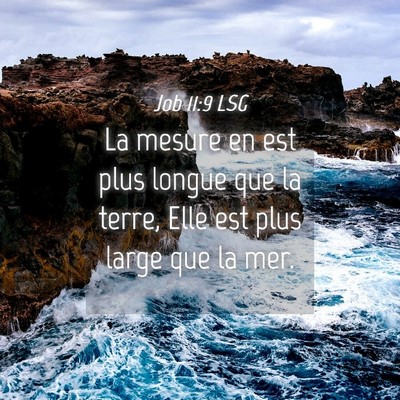 Picture 04 - Job 11:9 LSG - La mesure en est plus longue que la terre, Elle - Bible Verse Picture