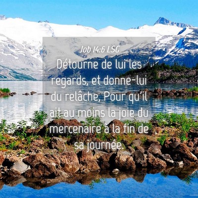 Picture 04 - Job 14:6 LSG - Détourne de lui les regards, et donne-lui du - Bible Verse Picture