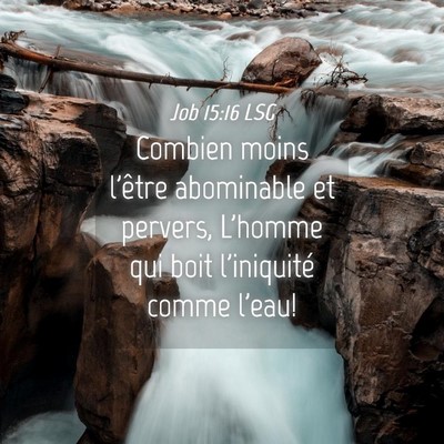 Picture 04 - Job 15:16 LSG - Combien moins l'être abominable et pervers, - Bible Verse Picture