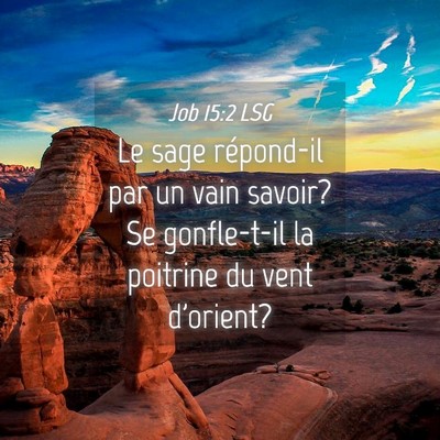 Picture 04 - Job 15:2 LSG - Le sage répond-il par un vain savoir? Se - Bible Verse Picture