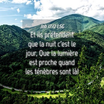 Picture 04 - Job 17:12 LSG - Et ils prétendent que la nuit c'est le jour, Que - Bible Verse Picture