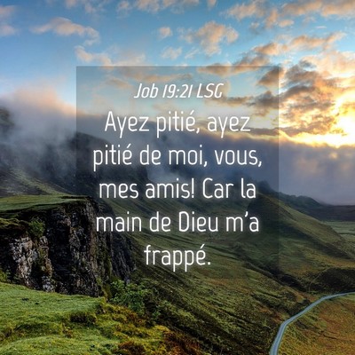 Picture 04 - Job 19:21 LSG - Ayez pitié, ayez pitié de moi, vous, mes amis! - Bible Verse Picture
