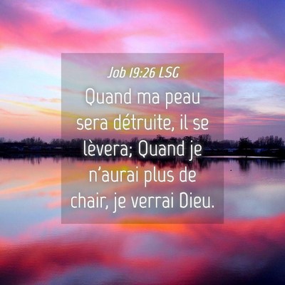 Picture 04 - Job 19:26 LSG - Quand ma peau sera détruite, il se lèvera; - Bible Verse Picture