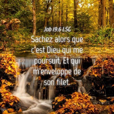Picture 04 - Job 19:6 LSG - Sachez alors que c'est Dieu qui me poursuit, Et - Bible Verse Picture