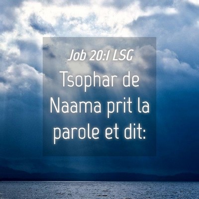 Picture 04 - Job 20:1 LSG - Tsophar de Naama prit la parole et - Bible Verse Picture