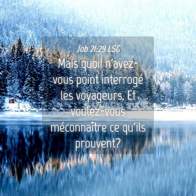 Picture 04 - Job 21:29 LSG - Mais quoi! n'avez-vous point interrogé les - Bible Verse Picture