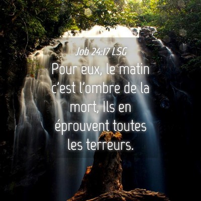 Picture 04 - Job 24:17 LSG - Pour eux, le matin c'est l'ombre de la mort, Ils - Bible Verse Picture