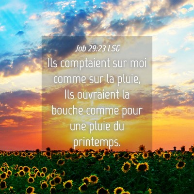 Picture 04 - Job 29:23 LSG - Ils comptaient sur moi comme sur la pluie, Ils - Bible Verse Picture