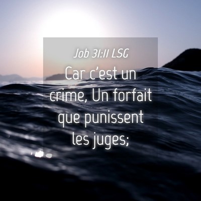 Picture 04 - Job 31:11 LSG - Car c'est un crime, Un forfait que punissent les - Bible Verse Picture