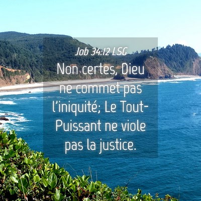 Picture 04 - Job 34:12 LSG - Non certes, Dieu ne commet pas l'iniquité; Le - Bible Verse Picture