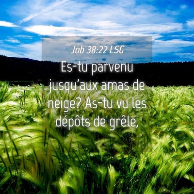 Picture 04 - Job 38:22 LSG - Es-tu parvenu jusqu'aux amas de neige? As-tu vu - Bible Verse Picture