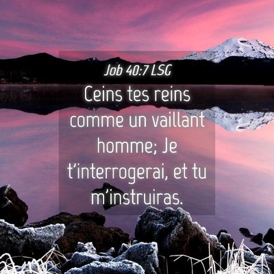 Picture 04 - Job 40:7 LSG - Ceins tes reins comme un vaillant homme; Je - Bible Verse Picture