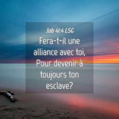 Picture 04 - Job 41:4 LSG - Fera-t-il une alliance avec toi, Pour devenir à - Bible Verse Picture
