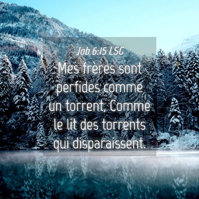 Picture 04 - Job 6:15 LSG - Mes frères sont perfides comme un torrent, Comme - Bible Verse Picture