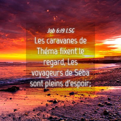 Picture 04 - Job 6:19 LSG - Les caravanes de Théma fixent le regard, Les - Bible Verse Picture