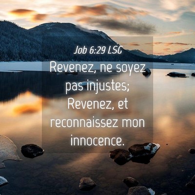Picture 04 - Job 6:29 LSG - Revenez, ne soyez pas injustes; Revenez, et - Bible Verse Picture