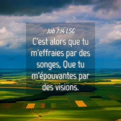 Picture 04 - Job 7:14 LSG - C'est alors que tu m'effraies par des songes, Que - Bible Verse Picture