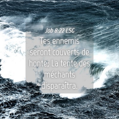 Picture 04 - Job 8:22 LSG - Tes ennemis seront couverts de honte; La tente - Bible Verse Picture