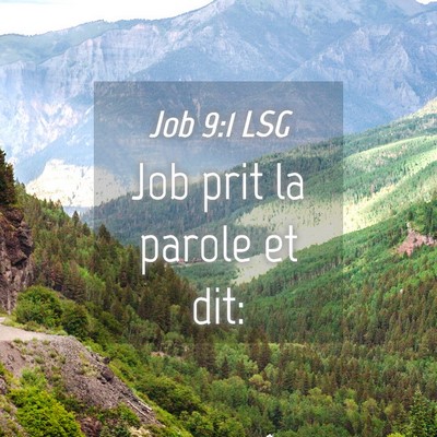 Picture 04 - Job 9:1 LSG - Job prit la parole et - Bible Verse Picture