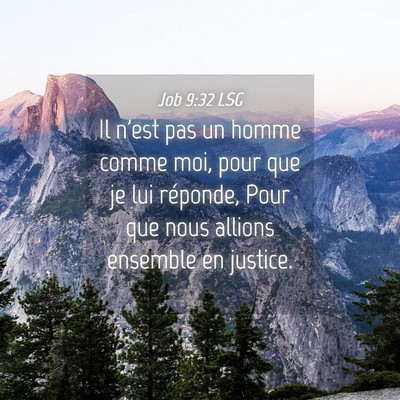 Picture 04 - Job 9:32 LSG - Il n'est pas un homme comme moi, pour que je lui - Bible Verse Picture