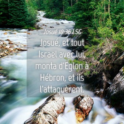 Picture 04 - Josué 10:36 LSG - Josué, et tout Israël avec lui, monta d'Eglon - Bible Verse Picture