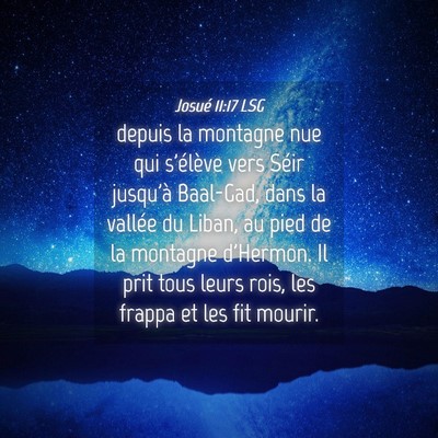 Picture 04 - Josué 11:17 LSG - depuis la montagne nue qui s'élève vers Séir - Bible Verse Picture